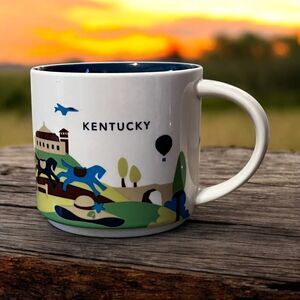 Starbucks Kentucky You Are Here YAH Coffee Mug 14 oz Ceramic EUC